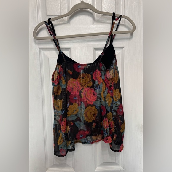 Free People Over It All Lurex floral velvet Cami Women’s Size XS - Picture 7 of 12